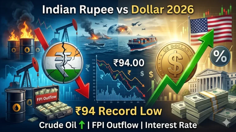 Indian Rupee vs USD chart 2026